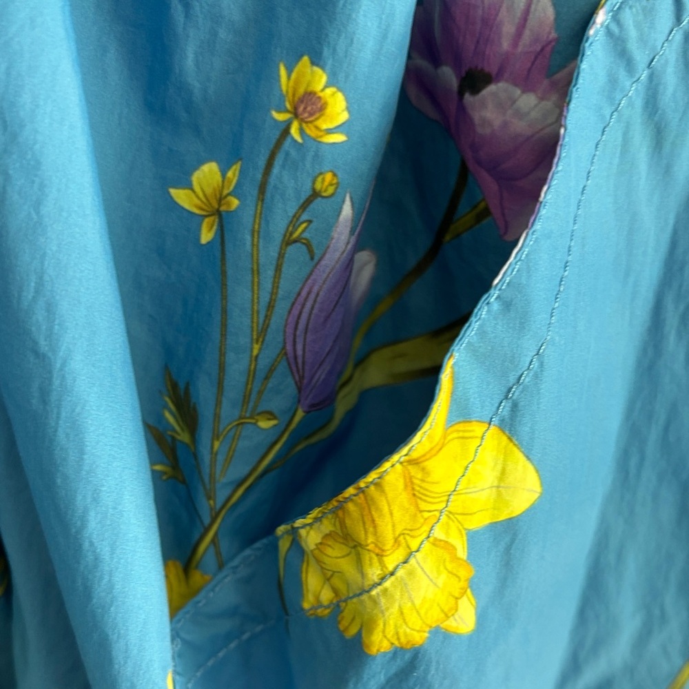 Fabletics Blue Floral windbreaker - Picture 7 of 8